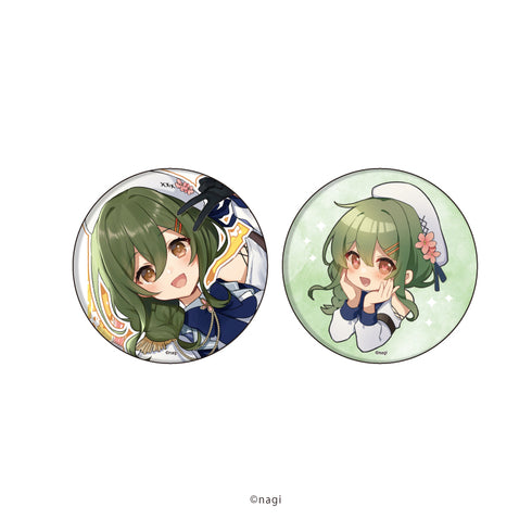 『ナギ』缶バッジ2個セット 01/ピース&ミニキャラ(公式イラスト)